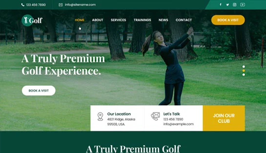 Golf Course WordPress Theme